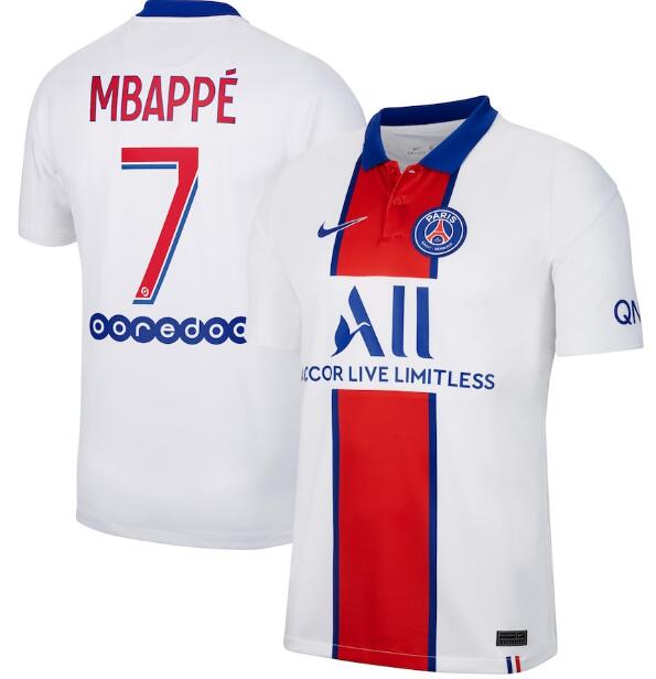 PSG Away Kit Soccer Jersey Mbappé 7 2020/21